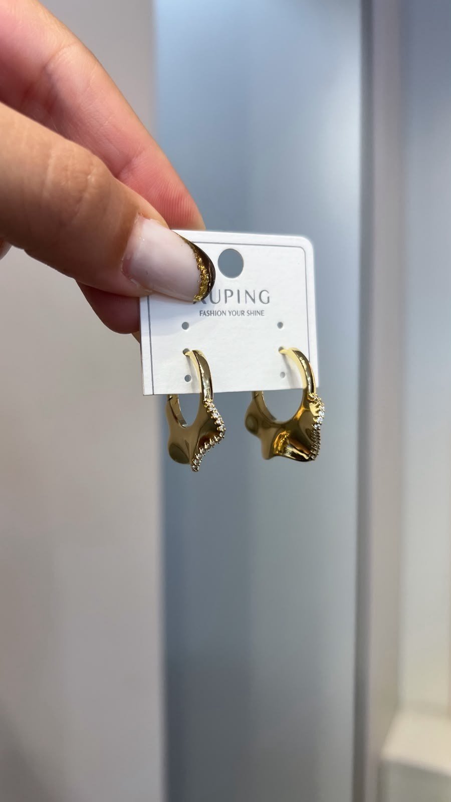 Özel Seri 14K Dalga Form Halka Küpe