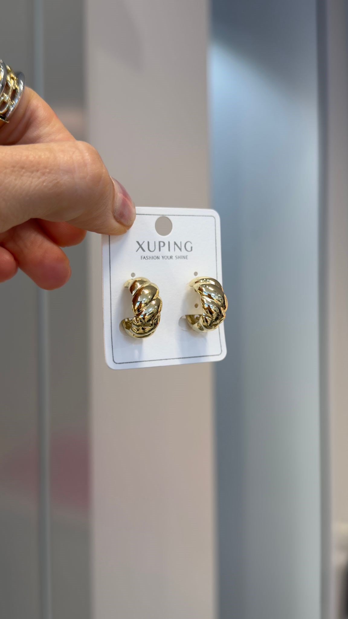Özel Seri 14K Kalın Burgu Gold Halka Küpe