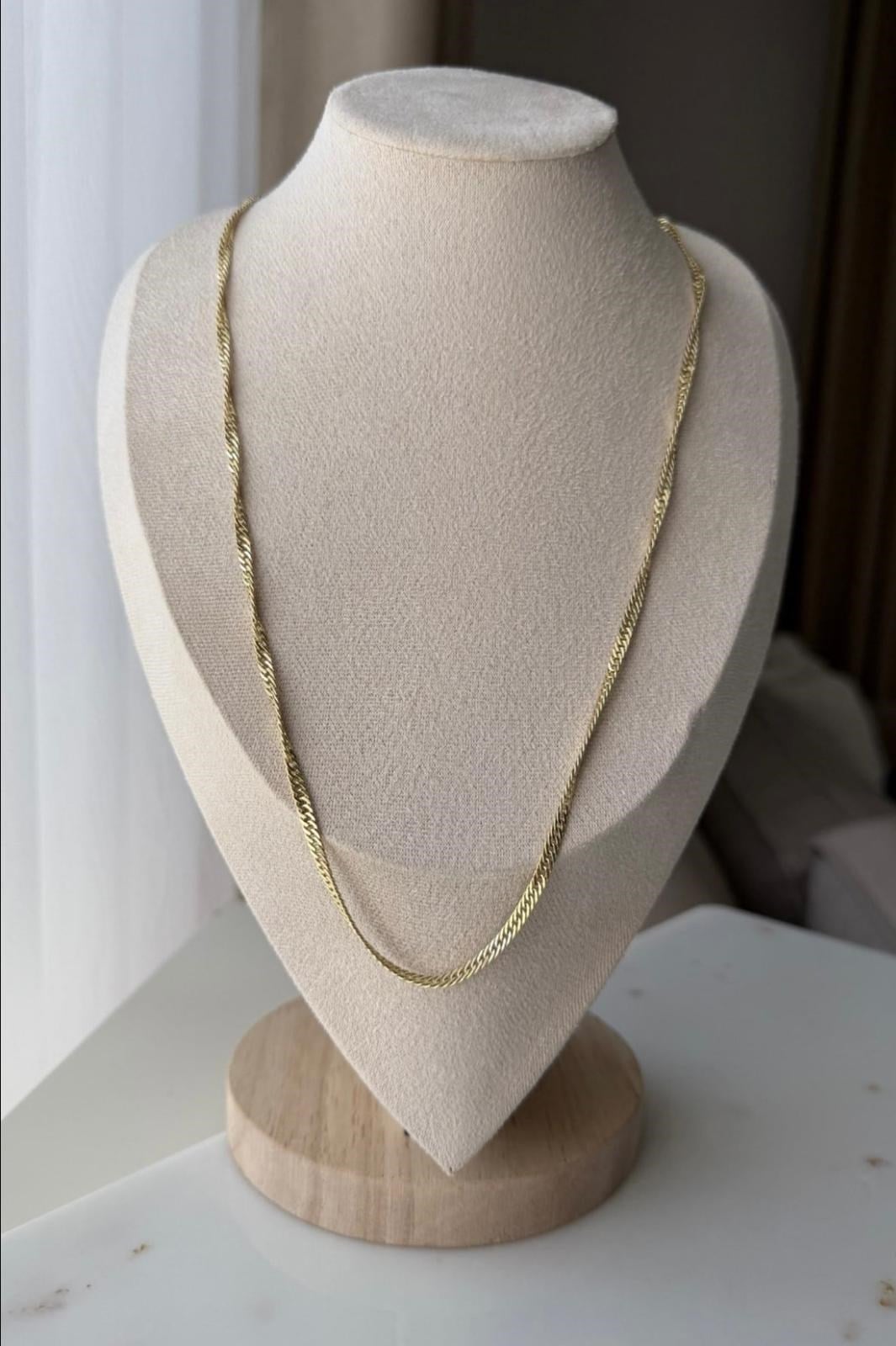 Özel Seri 14K Singapur Zincir Kolye - 60 cm