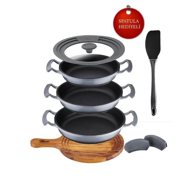 Brioni Try Cook 7 Parça Sahan Seti Gri