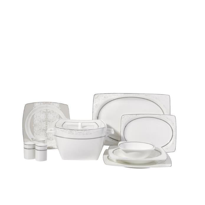 Korkmaz Bone SeL. 60 Parça Yemek Takımı (Kare) A8437