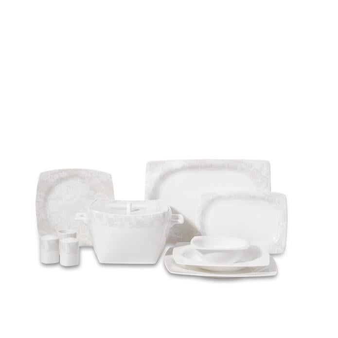 Korkmaz Bone SeL. 60 Parça Yemek Takımı (Kare) A8430