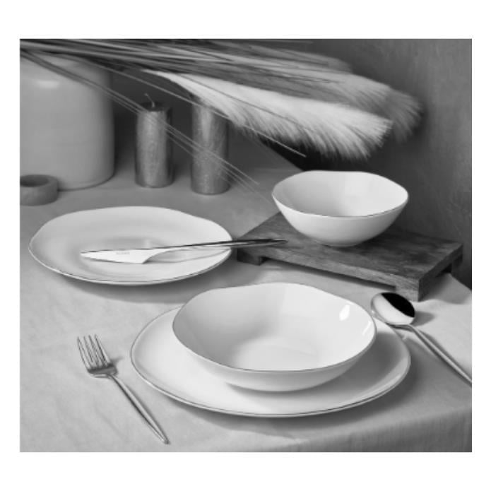 Mea Concept Vento Platin 24 Parça Bone Porselen Yemek Takımı 