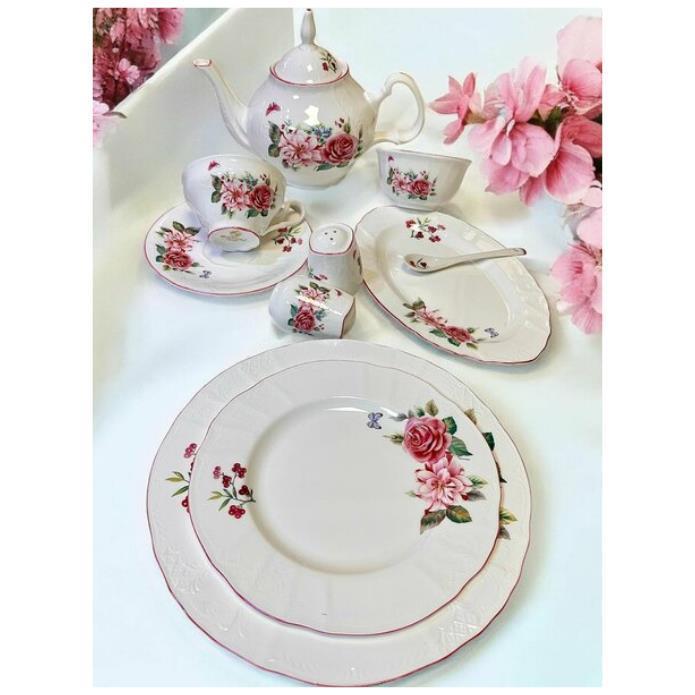Royking Pink Rose 44 Parça Kahvaltı Takımı