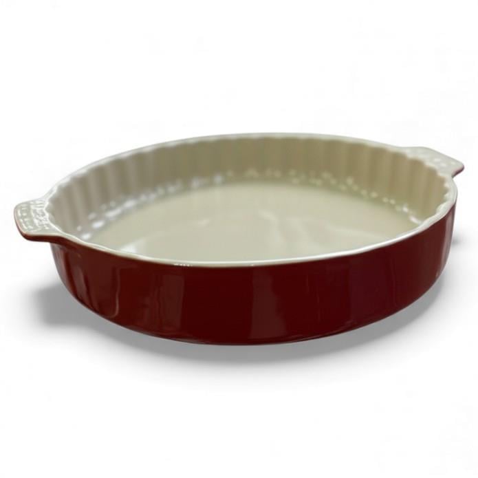 Staub İthal Sremik Kırmızı Fırın Kabı Yuvarlak 30 Cm