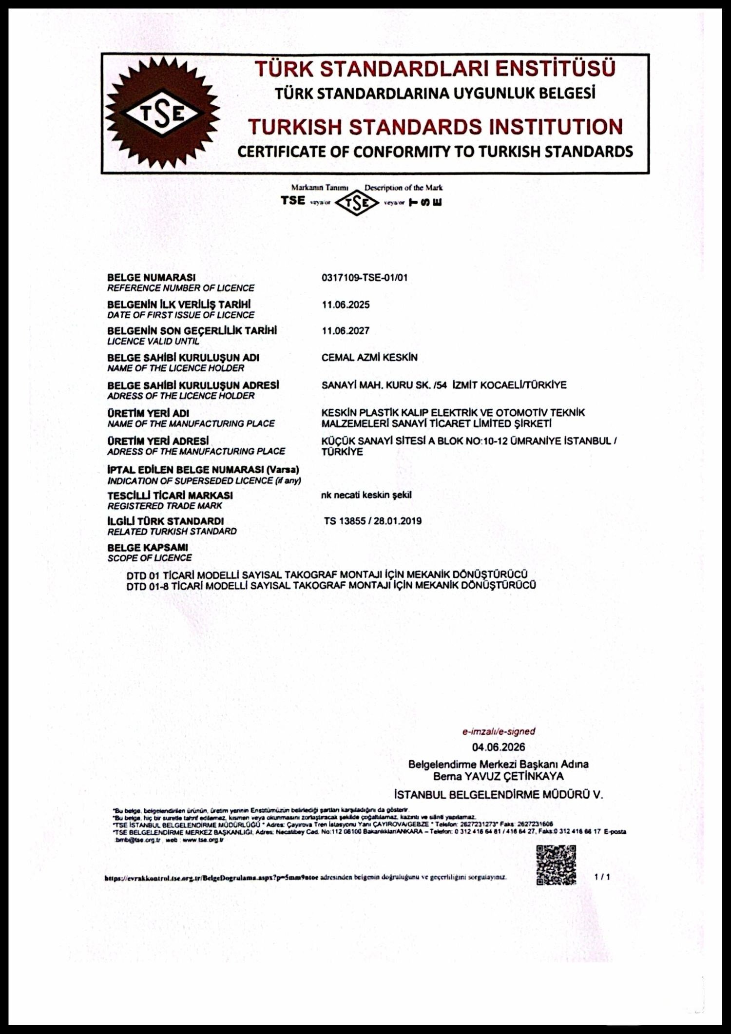 NK DTD 01 8 DİŞ DÖNÜŞTÜRÜCÜ