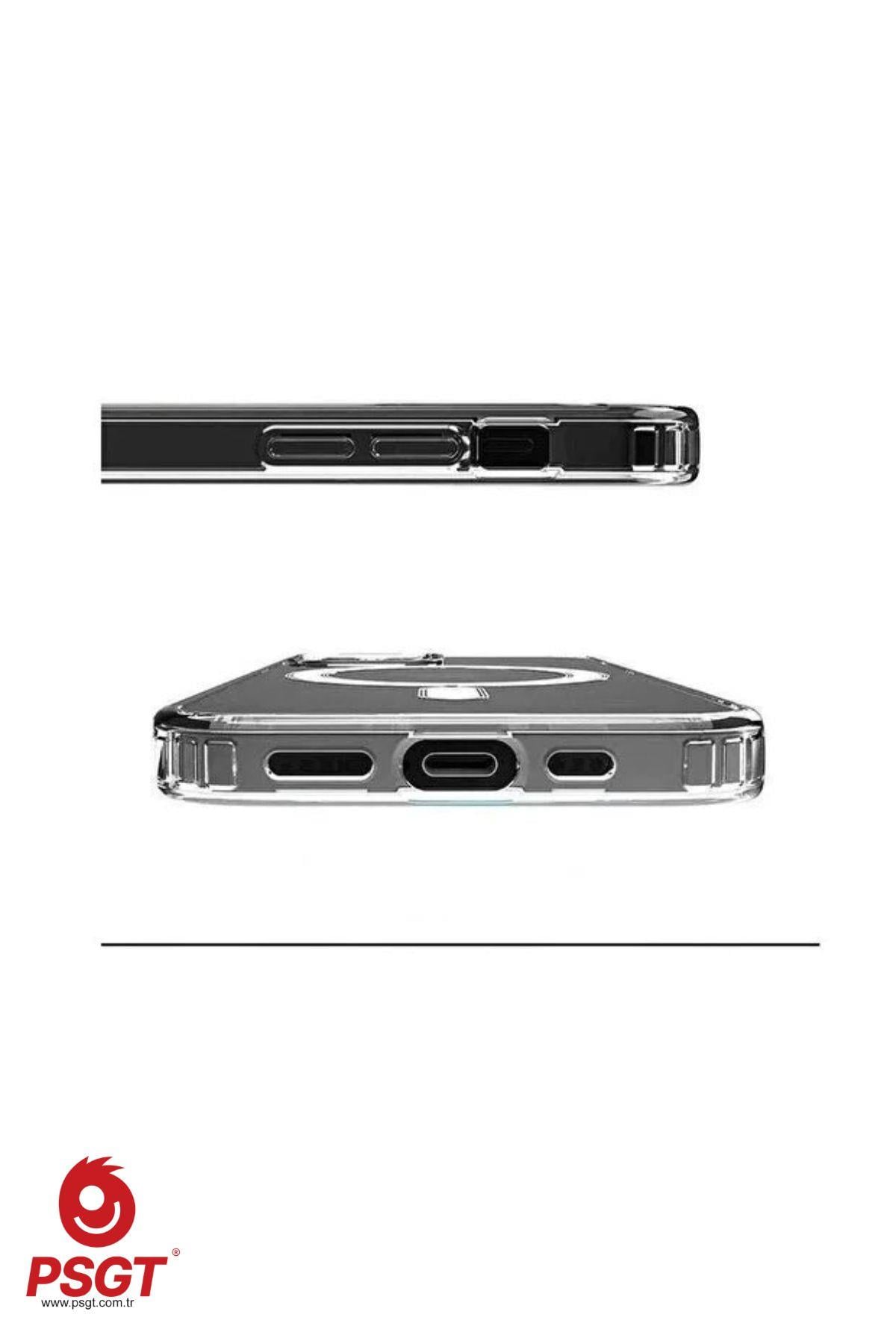 Appe Iphone Kılıf Magsafe Wireless Şarj Destekli Şeffaf Kapak Magnetic Crystal Case