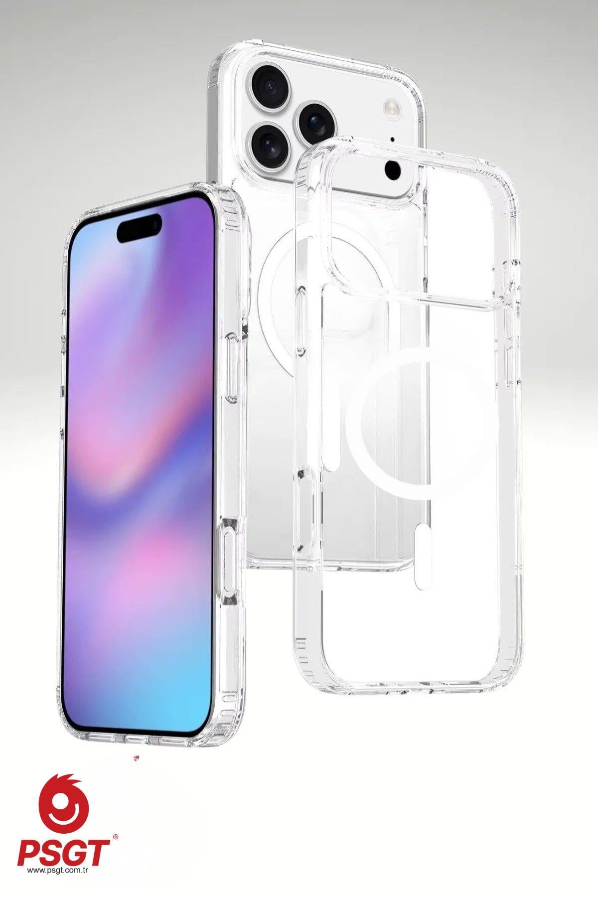 Appe Iphone Kılıf Magsafe Wireless Şarj Destekli Şeffaf Kapak Magnetic Crystal Case