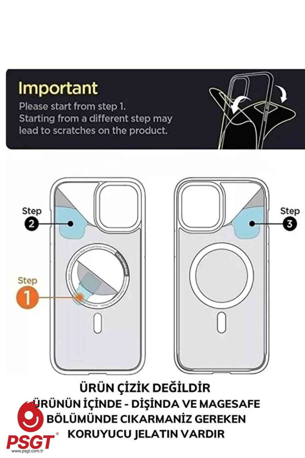Appe Iphone Kılıf Magsafe Wireless Şarj Destekli Şeffaf Kapak Magnetic Crystal Case