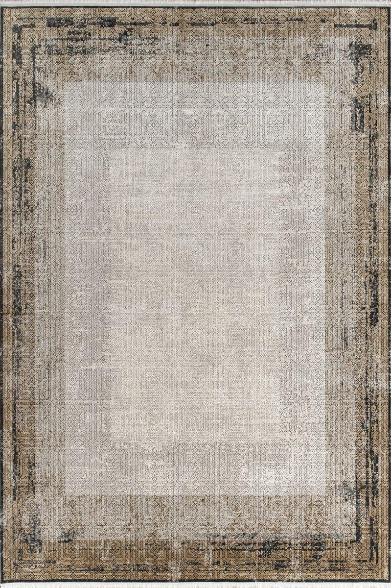 By Özer Halı Bej Krem Renk Modern Stil Royal Halı Bearny TD04A Salon Halısı