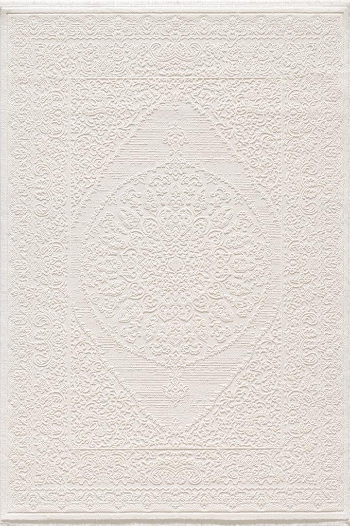 By Özer Halı Bej Renk Bordürlü Klasik Stil Armoni Silver SV71A Salon Halısı