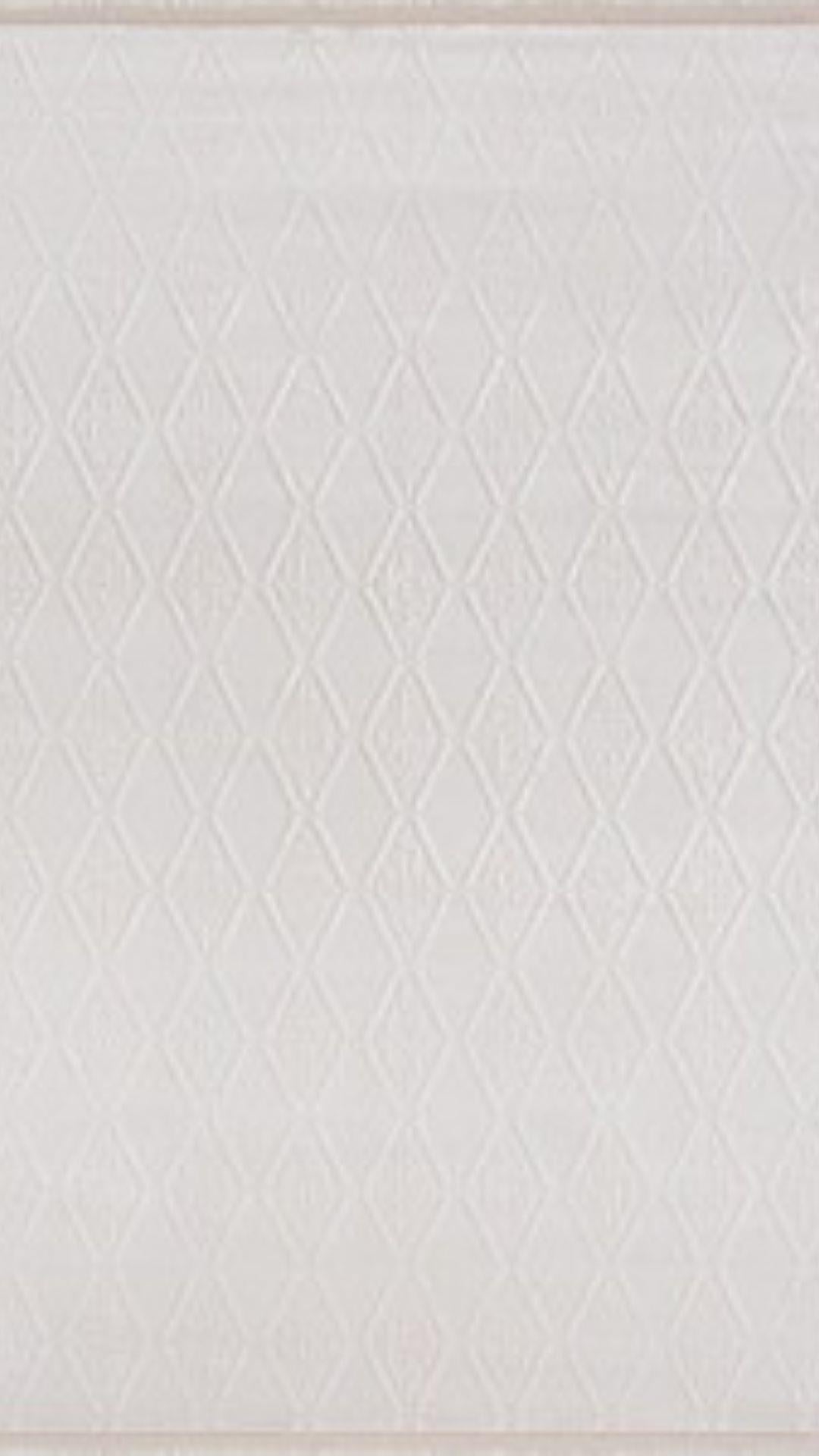 By Özer Halı Bej Renk Geometrik Desenli Modern Stil Pigment Halı Loda LD01  Salon Halısı