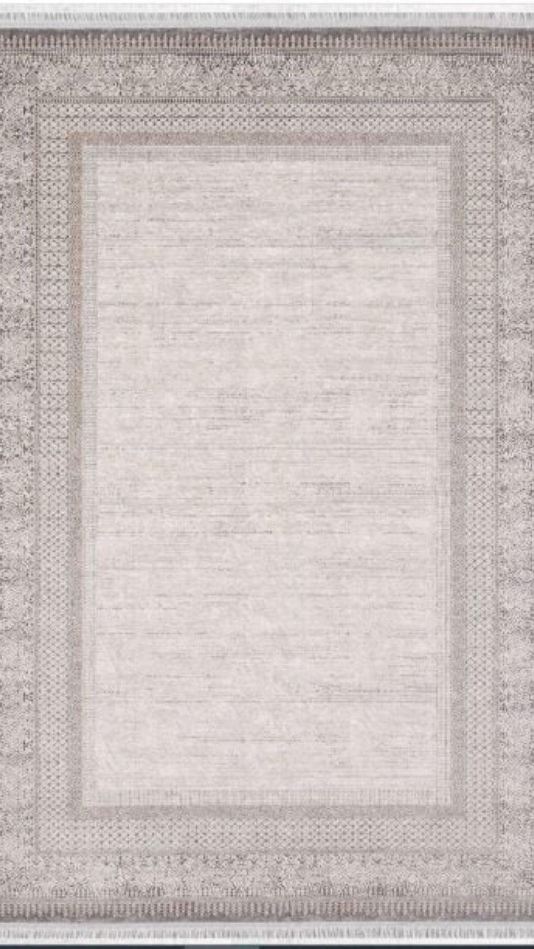 By Özer Halı Bej Renk Gri Bordürlü Modern  Artemis Halı Barok 02249B Salon Halısı