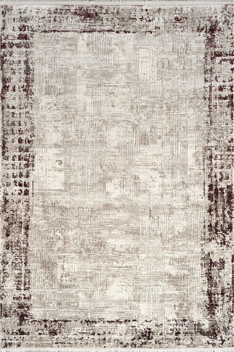 By Özer Halı Gri Kırmızı Renk Akrilik İplik Modern Stil Kim Royal KC10A Salon Halısı
