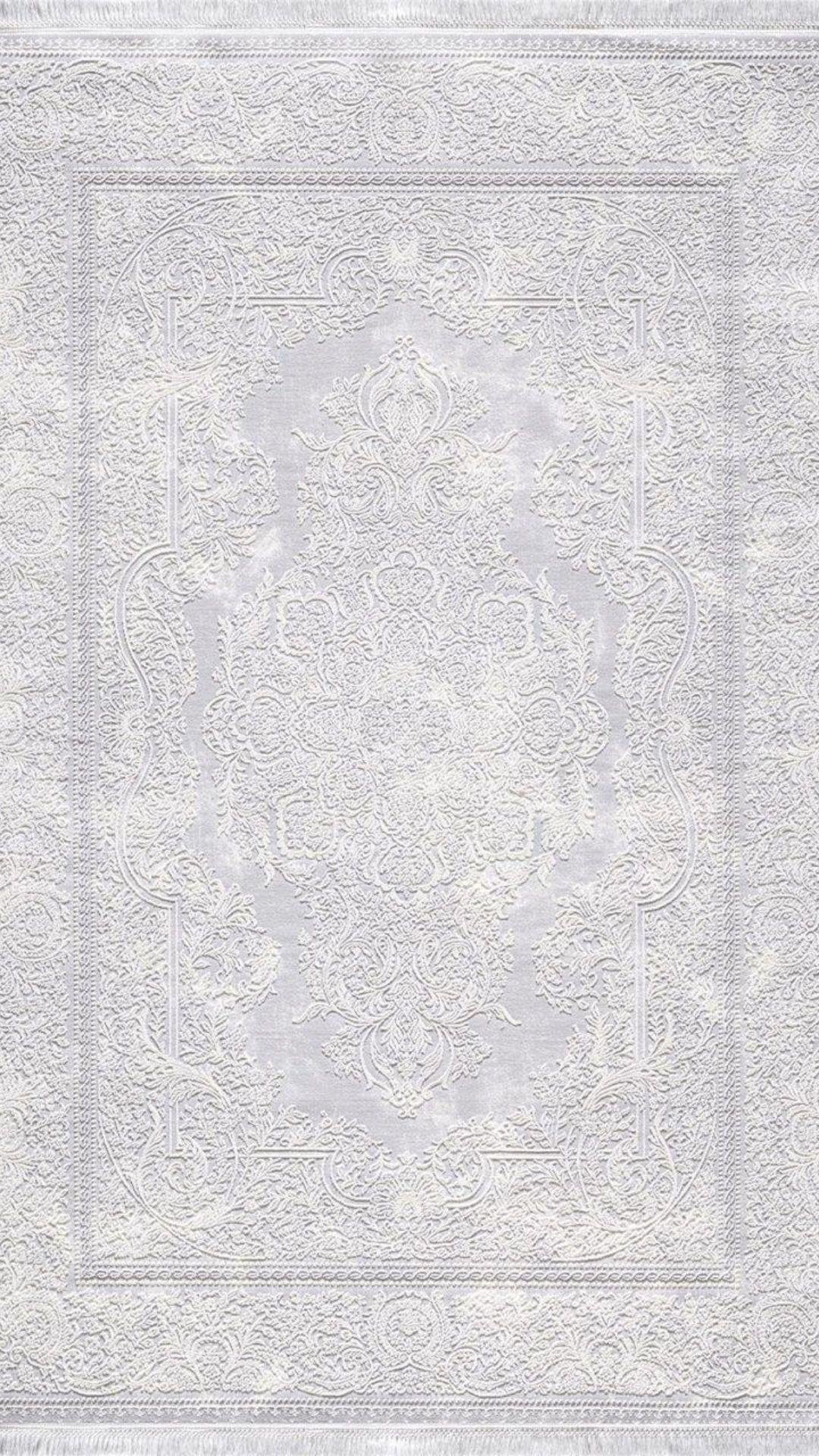 By Özer Halı Gri Renk Gri Bordürlü Klasik Stil Artemis Halı Vanessa 06150A Salon Halısı