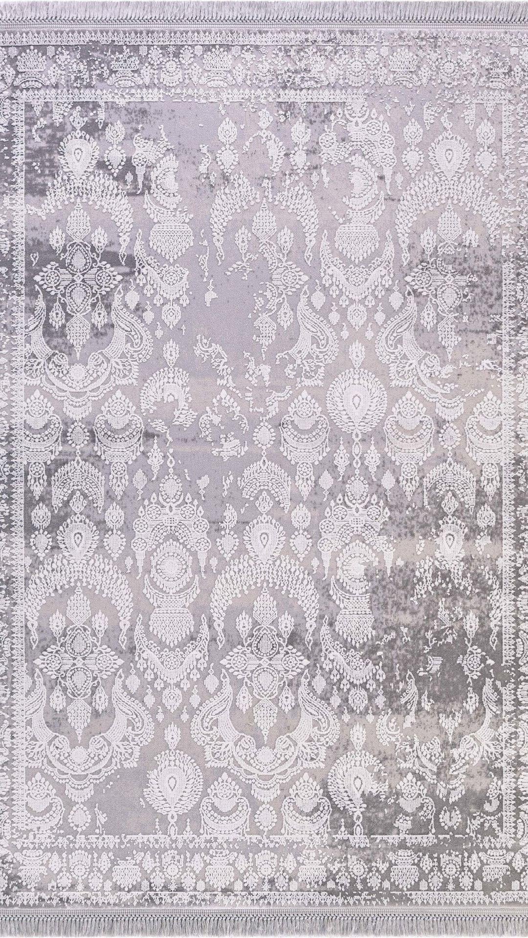 By Özer Halı Gri Renk Gri Bordürlü Modern  Artemis Halı İnspiration 0650G Salon Halısı