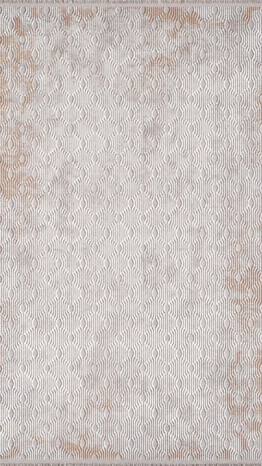 By Özer Halı Gri Renk Kahve Desenli Modern Stil Artemis Halı Artex 02503C Salon Halısı