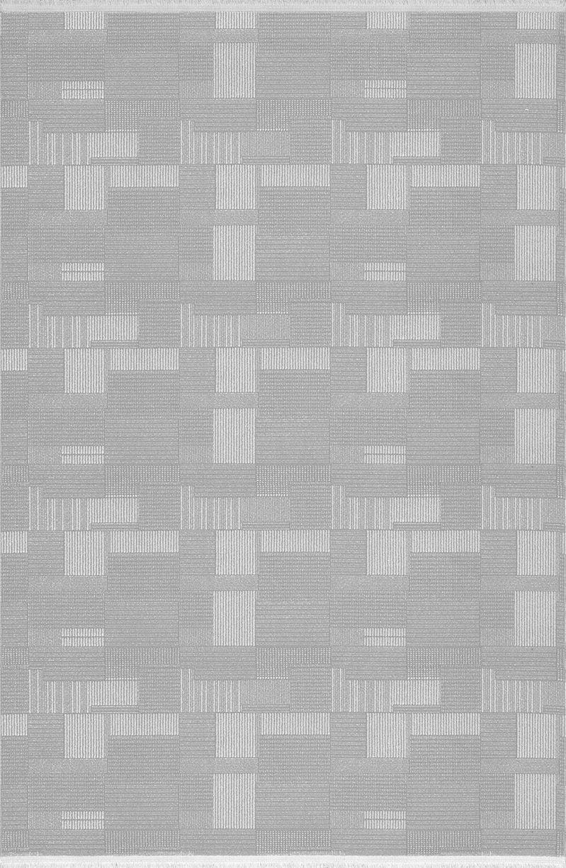 By Özer Halı Gri Renk Parçalı Desenli Modern Stil Royal Halı Arles FJ02B Salon Halısı