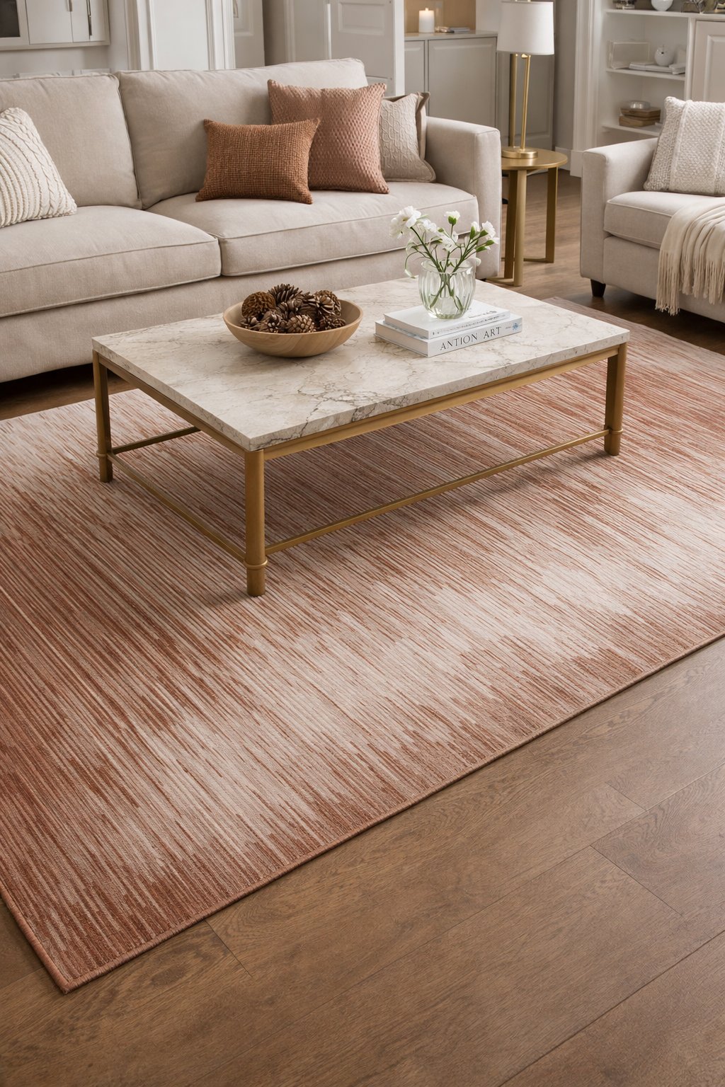 By Özer Halı Kahverengi Krem Desenli Modern Stil Nexus Halı Pavia PV-08 Salon Halısı
