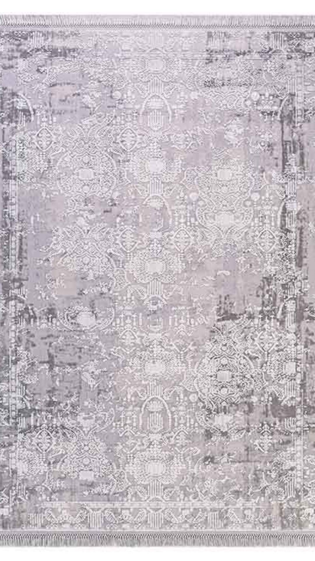 By Özer Halı Kemik Renk Gri Bordürlü Modern  Artemis Halı İnspiration 0651G Salon Halısı
