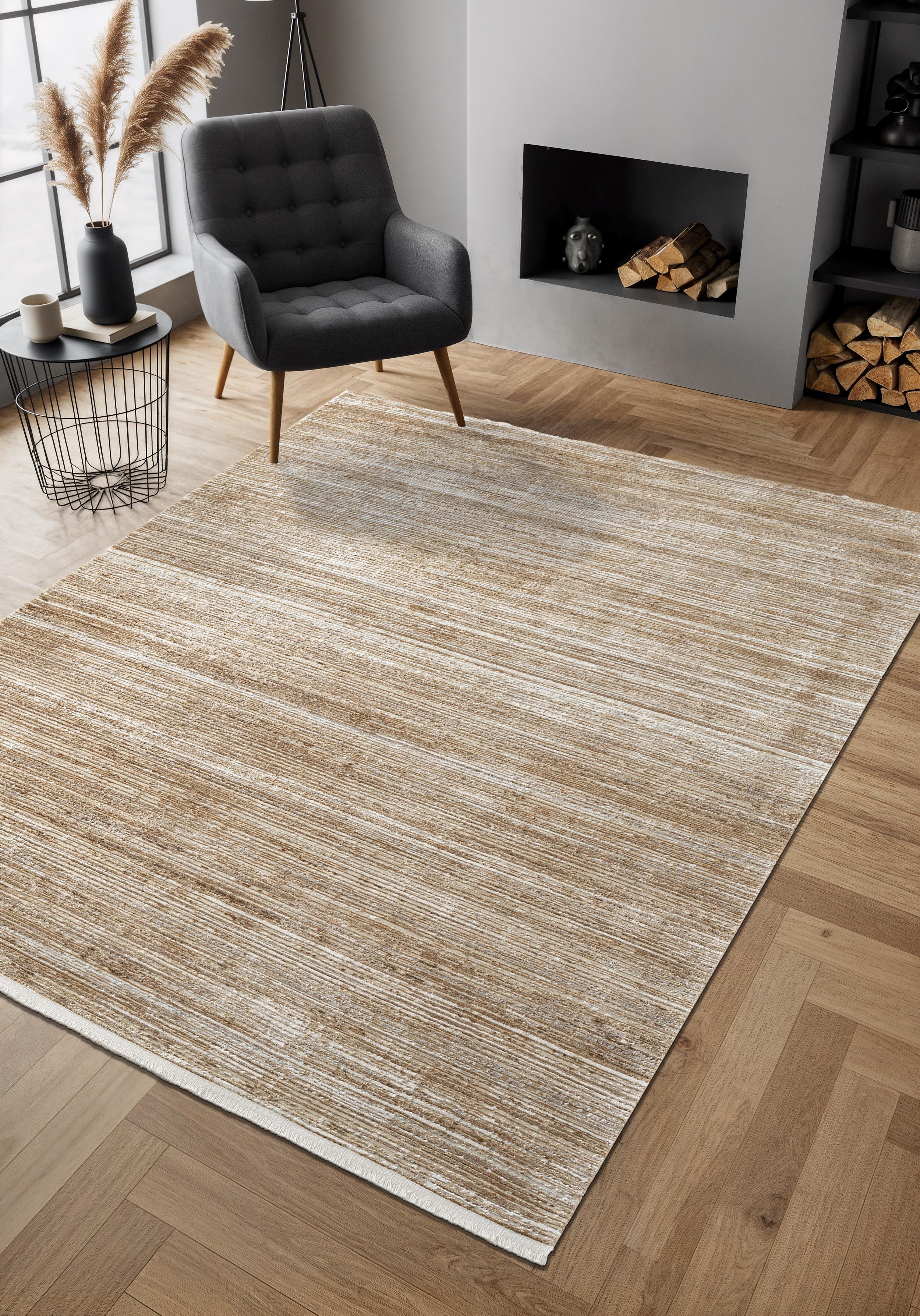 By Özer Halı Koyu Kahve Renk Modern Stil Karmen Halı Cosmos CS002K Salon Halısı