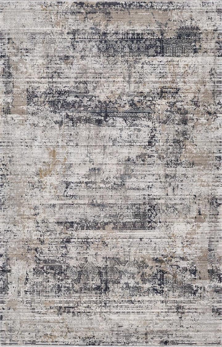 By Özer Halı Koyu Mavi Kahve ve Kemik Renk Geçişli Modern Stil Saray Halı Romeo RO10B Salon Halısı