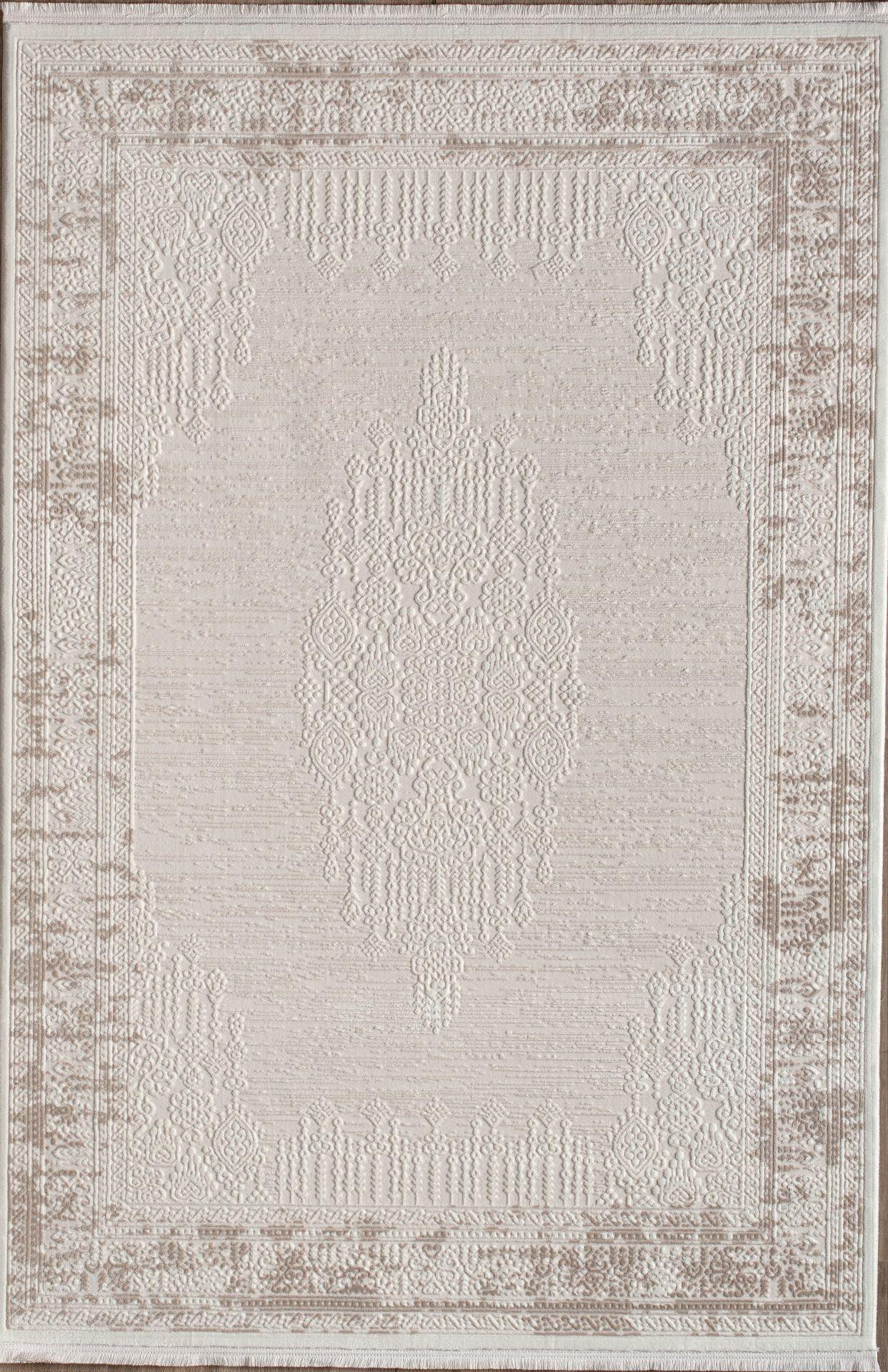 By Özer Halı Krem Bej Renk Bordürlü Modern Stil Artemis Halı Anetta 03320A Salon Halısı