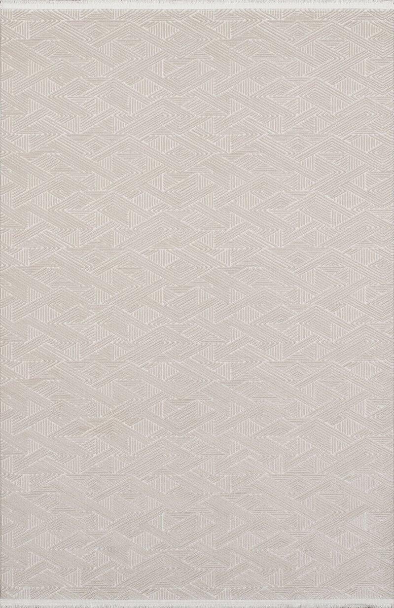 By Özer Halı Krem Bej Renk Desenli Modern Stil Royal Halı Arles FJ03A Salon Halısı
