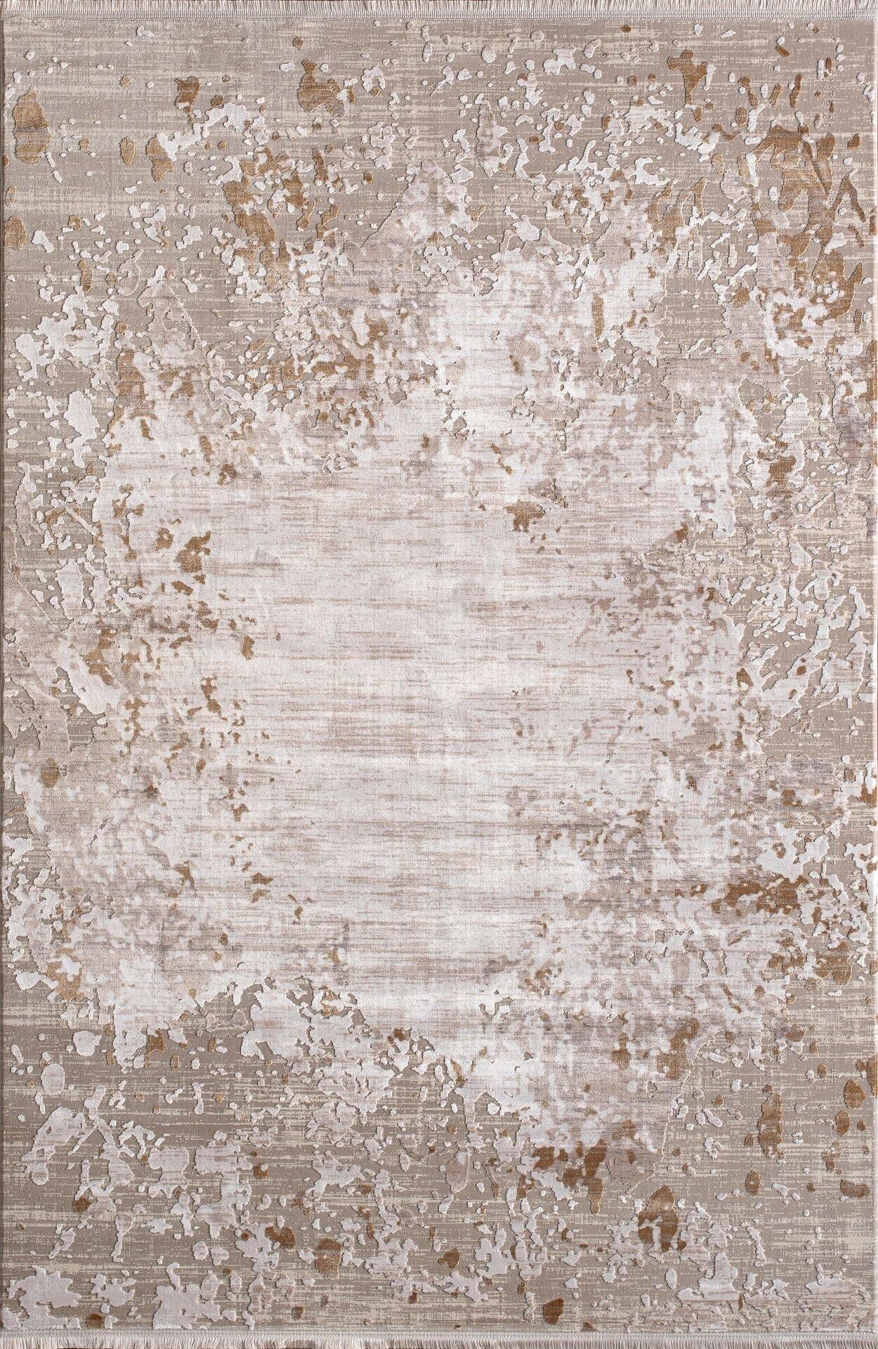 By Özer Halı Krem Gold Renk Desenli Modern Stil Artemis Halı Emma 09770A Salon Halısı