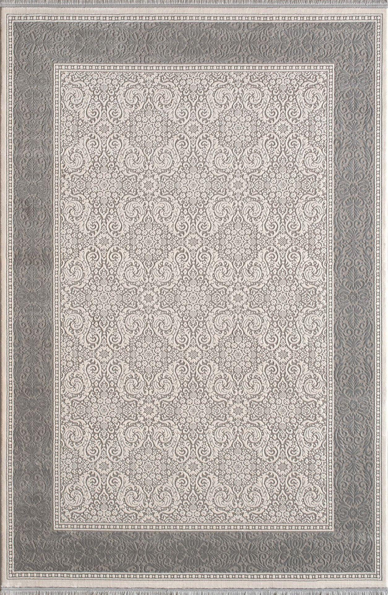 By Özer Halı Krem Gri Renk Bordürlü Modern Stil Artemis Halı Anetta 03318E Salon Halısı