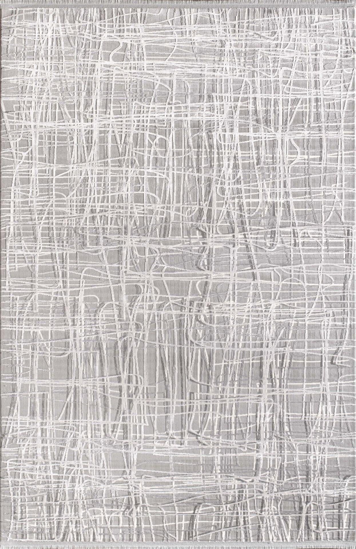 By Özer Halı Krem Gri Renk Desenli Modern Stil Artemis Halı Emma 09764E Salon Halısı