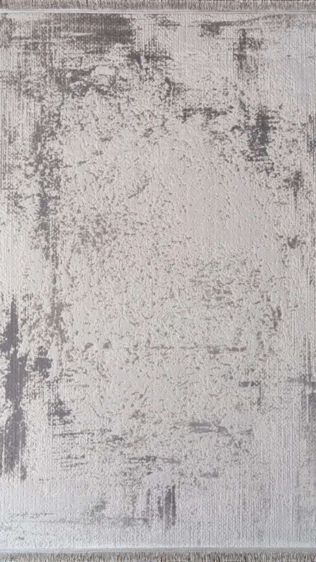 By Özer Halı Krem Renk Beyaz Desenli Modern Stil Majolika Halı Kalimera KA04A Salon Halısı