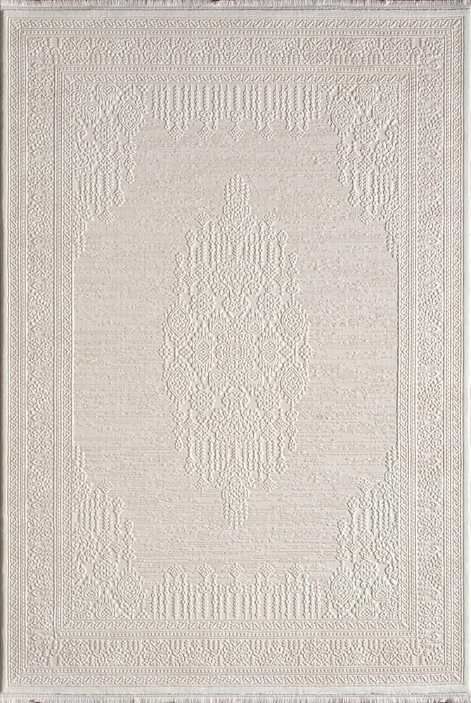 By Özer Halı Krem Renk Bordürlü Modern Stil Artemis Halı Anetta 03320B Salon Halısı