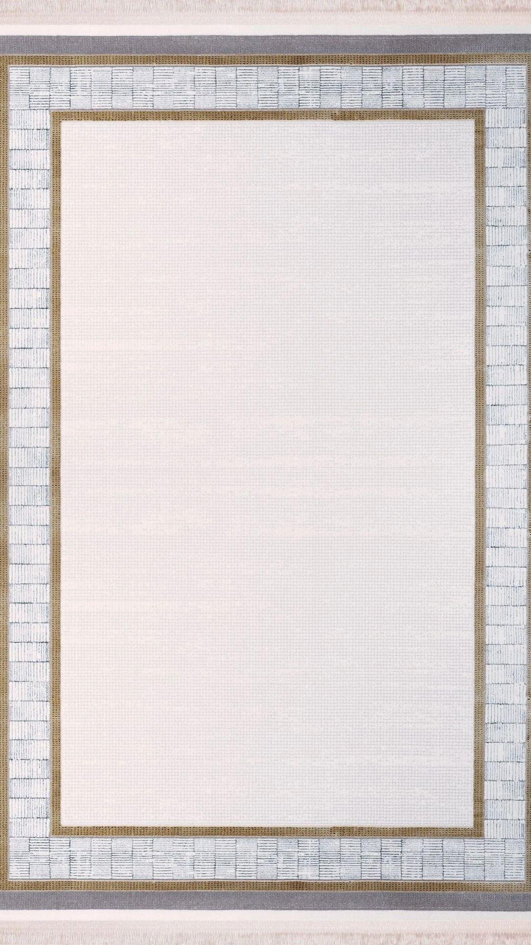 By Özer Halı Krem Renk Gold Bordürlü Modern Stil Nexus Halı Albina 05430A Salon Halısı