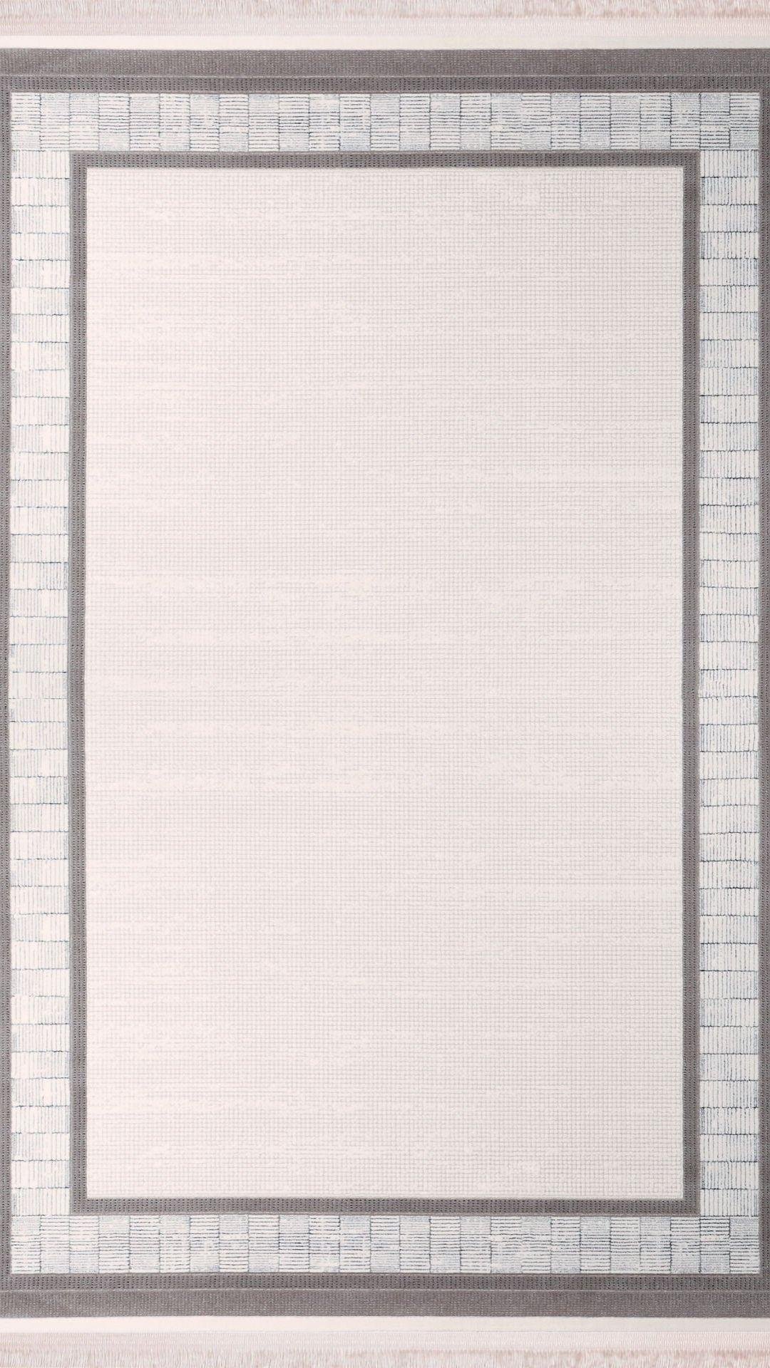 By Özer Halı Krem Renk Gri Bordürlü Modern Stil Nexus Halı Albina 05430A Salon Halısı