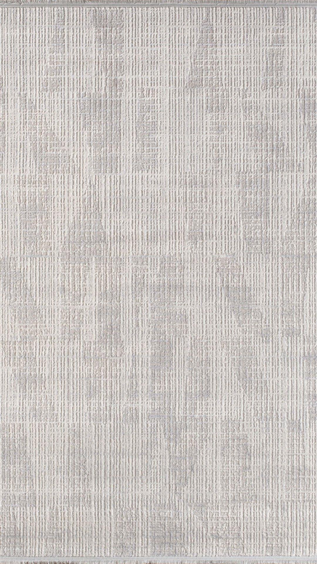 By Özer Halı Krem Renk Gri Desenli Modern Artemis Halı Pia 01122B Salon Halısı