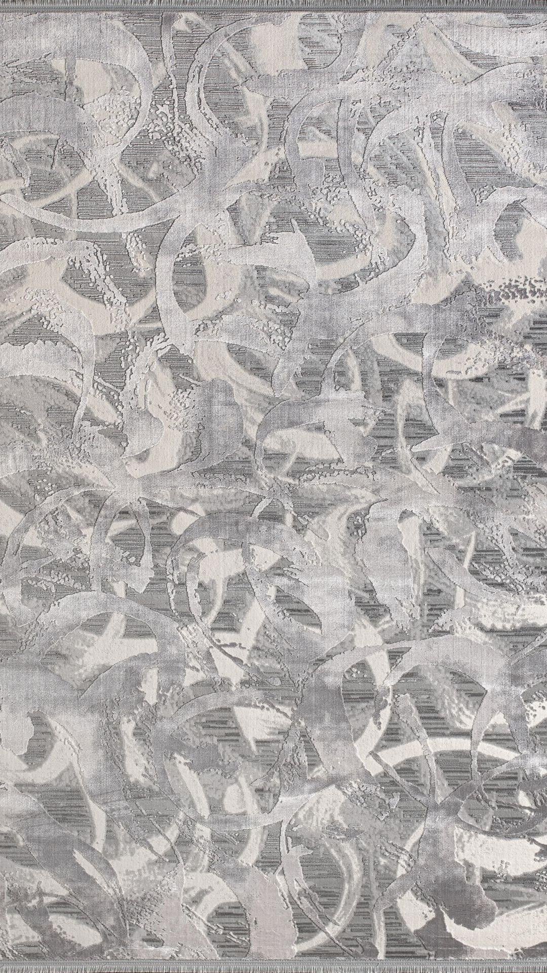 By Özer Halı Krem Renk Gri Desenli Modern Stil Artemis Halı Emma 09772B Salon Halısı