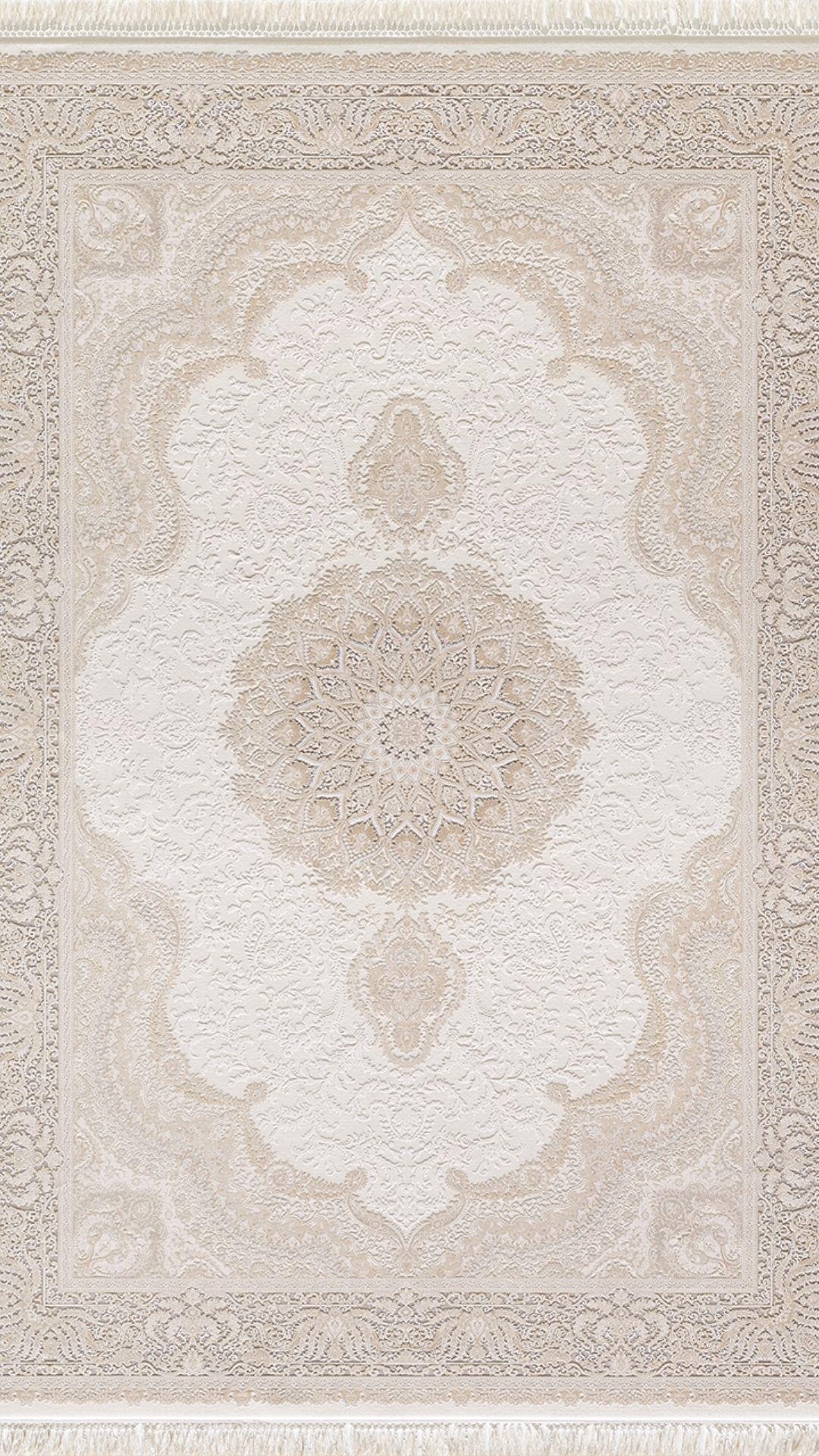 By Özer Halı Krem Vizon Renk Bordürlü Klasik Stil Artemis Halı Palace 05202C Salon Halısı