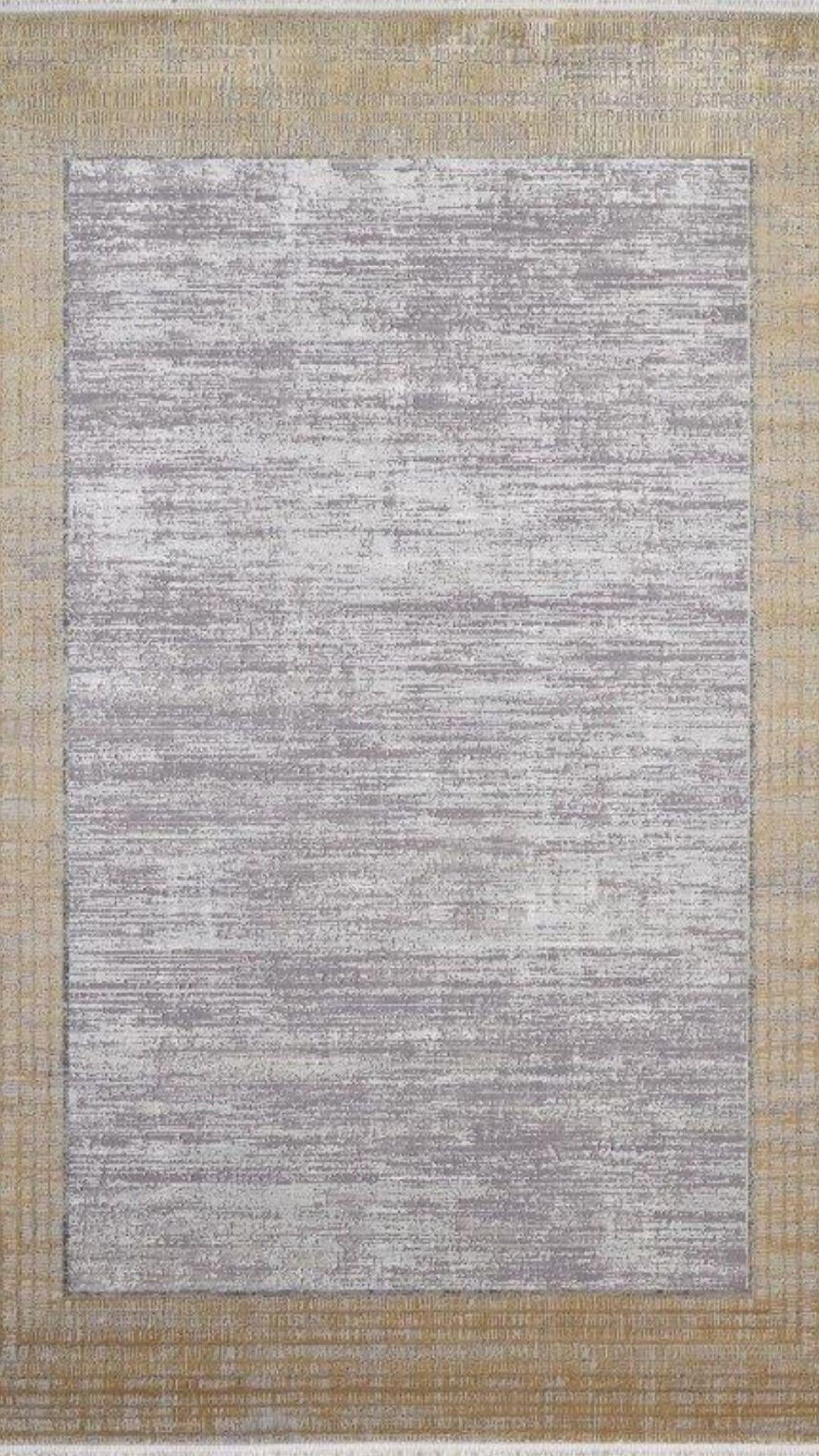 By Özer Halı Sarı Renk Bordürlü Modern Stil Gümüşsuyu İpekzade100 11379 Salon Halısı
