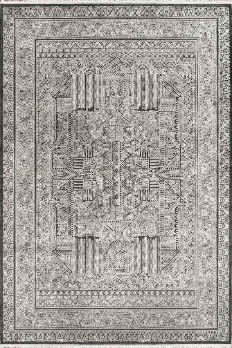By Özer Halı Siyah Gri Renk Modern Stil Royal Halı Bearny TD01D Salon Halısı