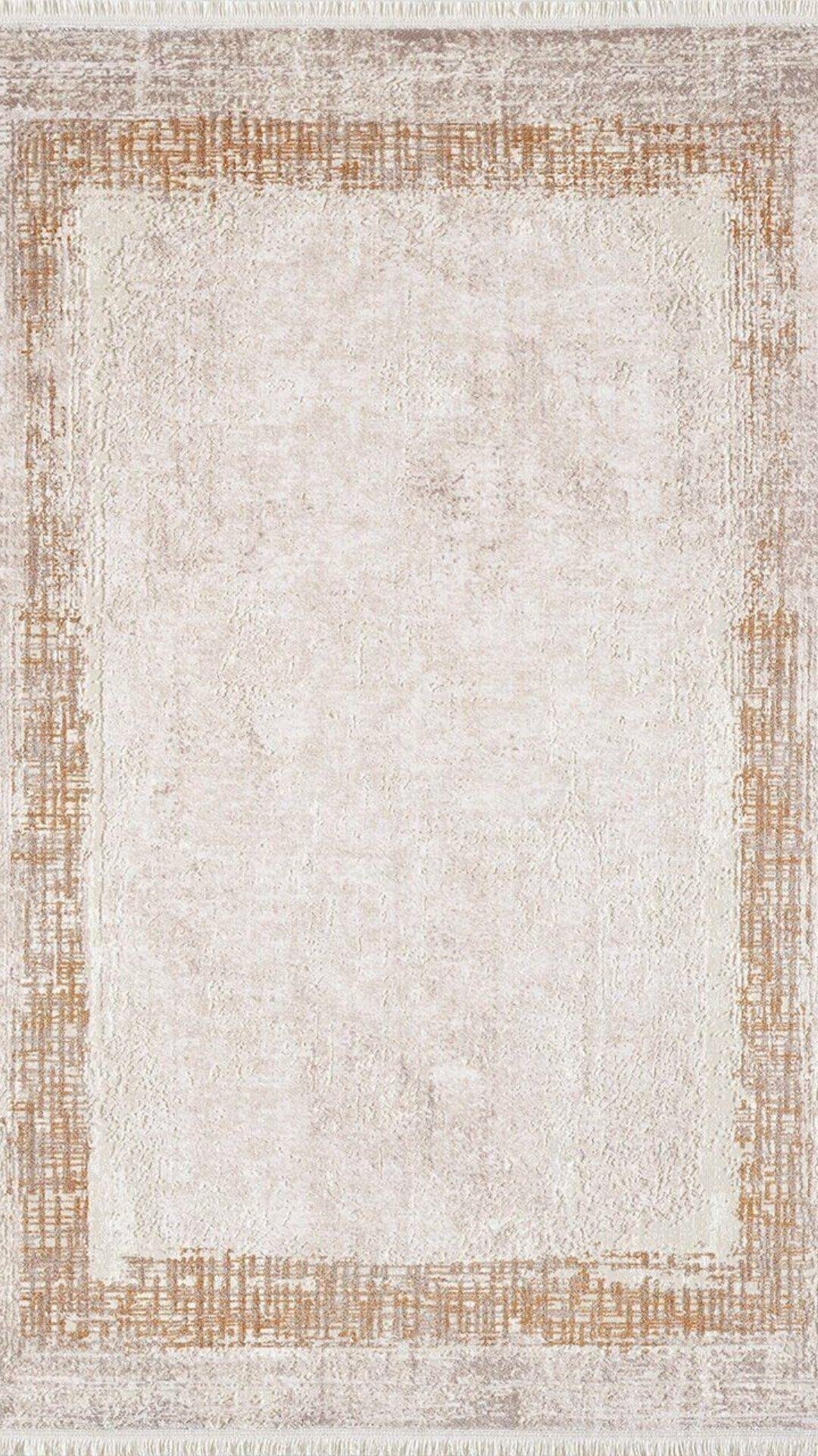 By Özer Halı Vizon Renk Terra Bordürlü Modern Artemis Halı Gotik 02242E Salon Halısı