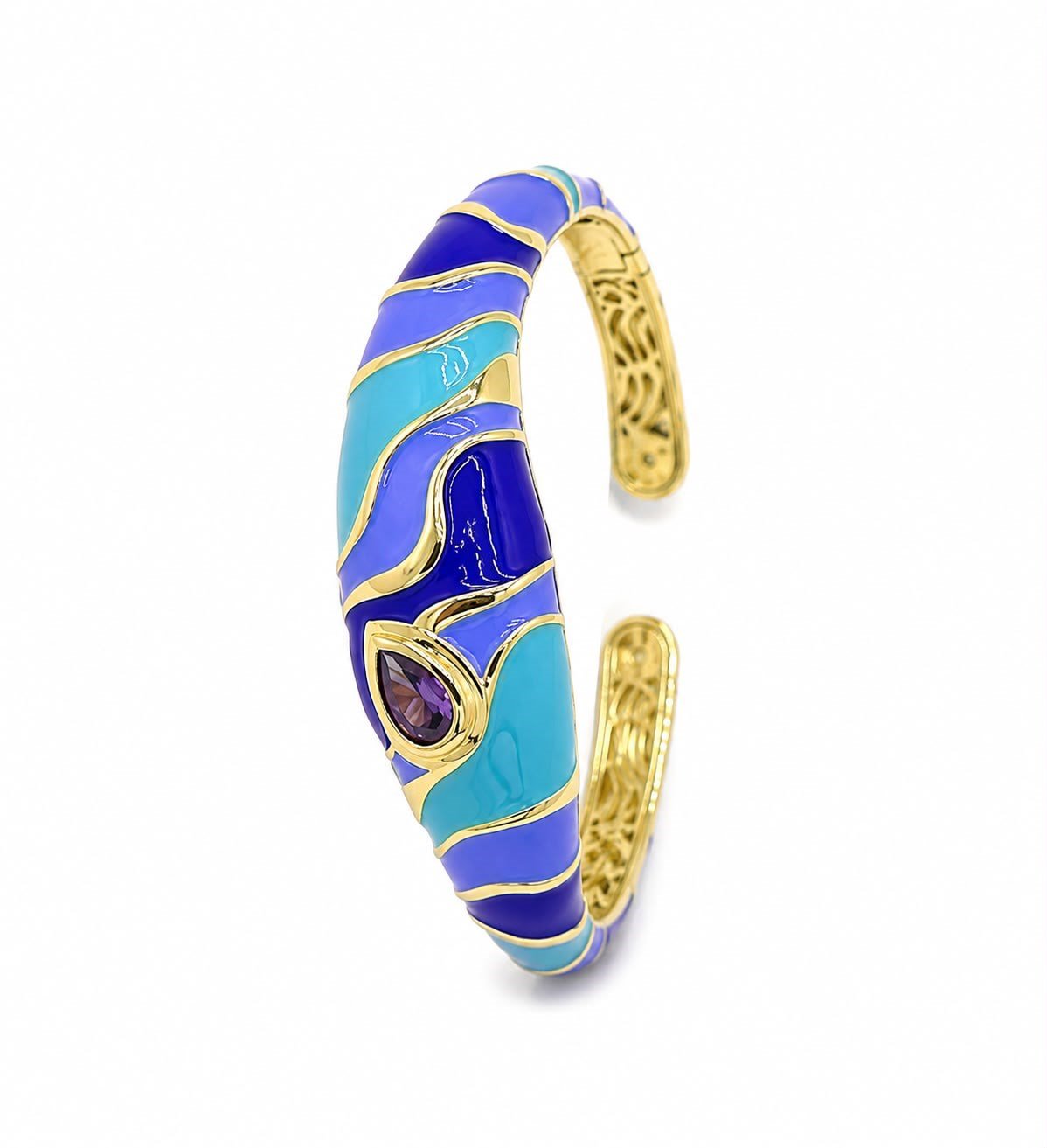 14k Altın Kaplama Mineli Taslı Bluess