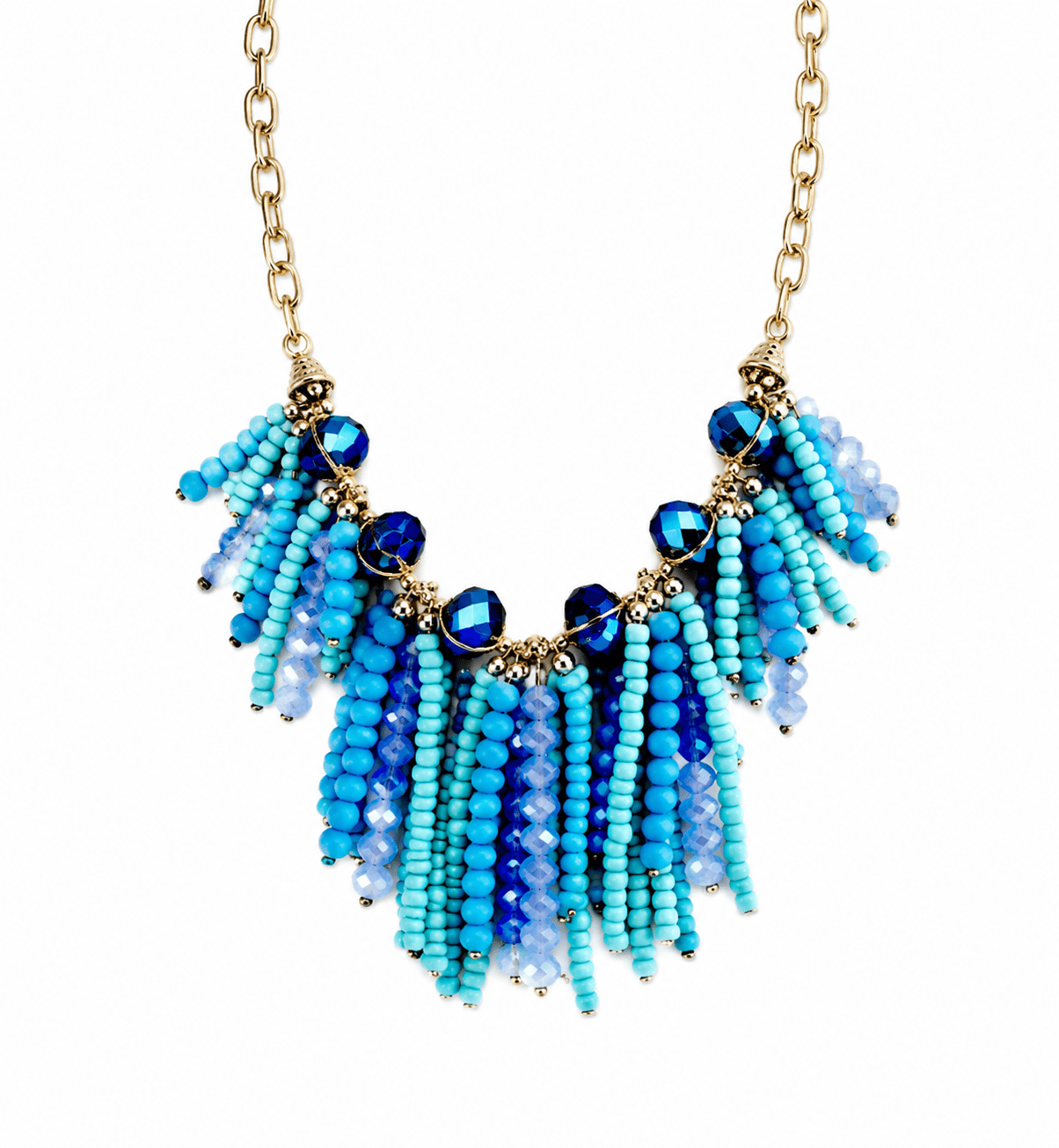 Pearl Bluue Taslı Kolye