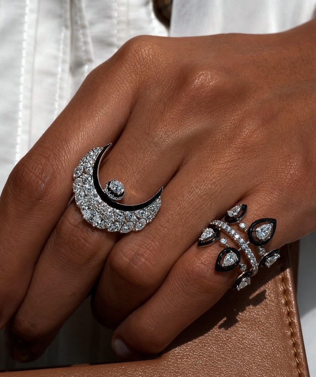 Violet Zircon Taslı Mineli Rings