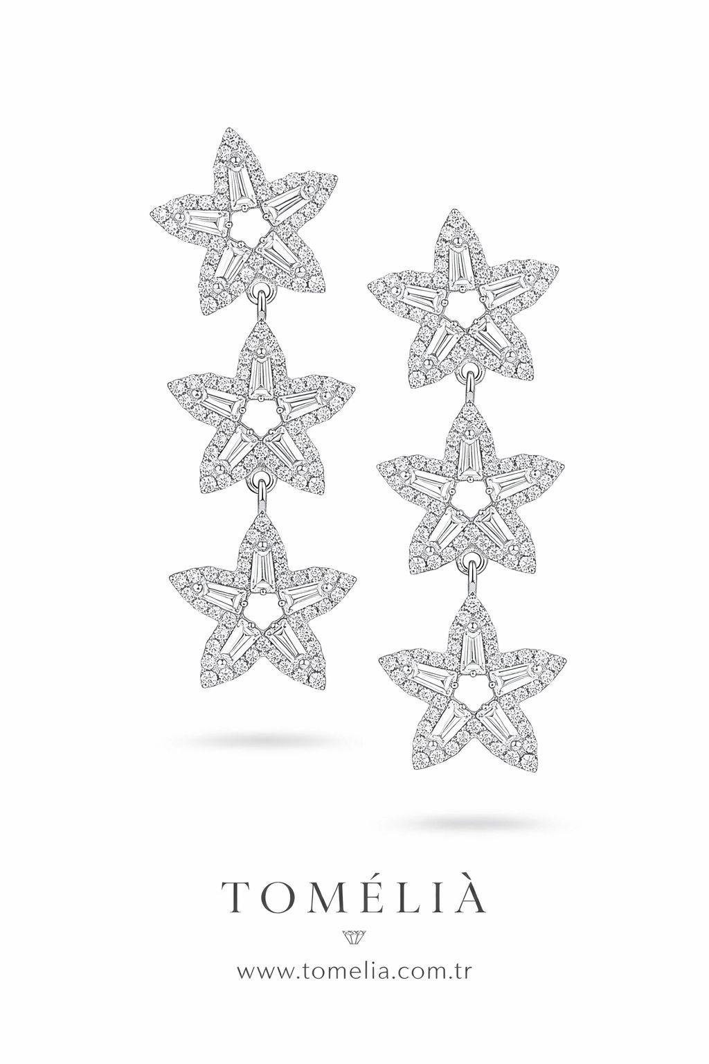 Yıldız Celestial Trio Küpe