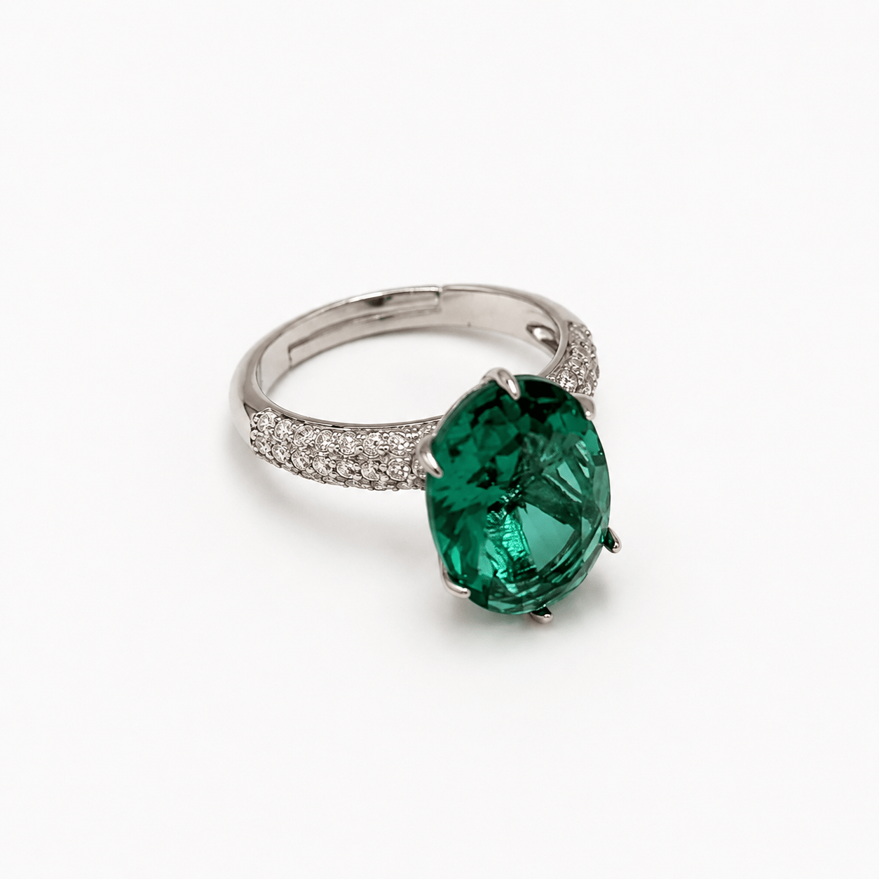 Zümrüt Diamond Ayarlanabilir Rings