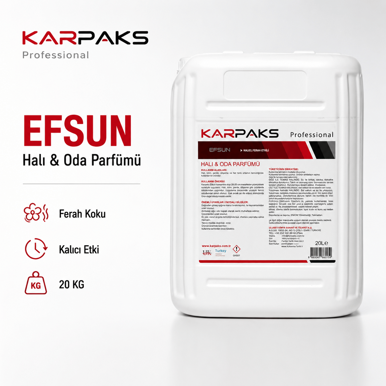 Karpaks Efsun Halı ve Oda Perfümü 20 Kg