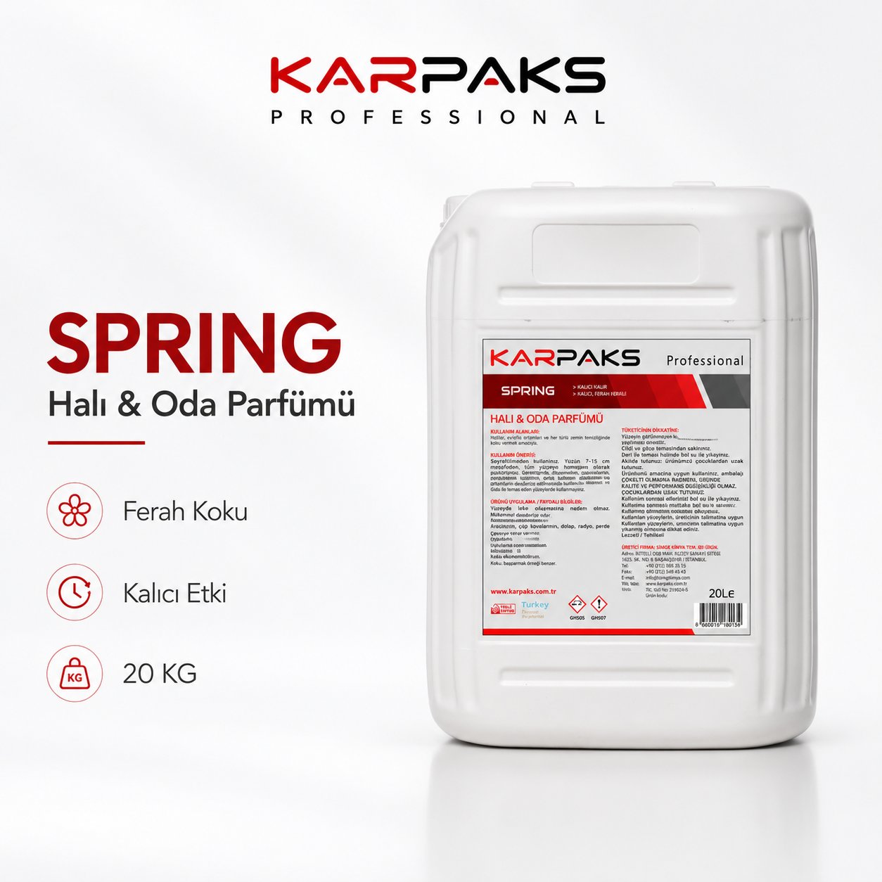Karpaks Spring Halı ve Oda Parfümü 20 Kg