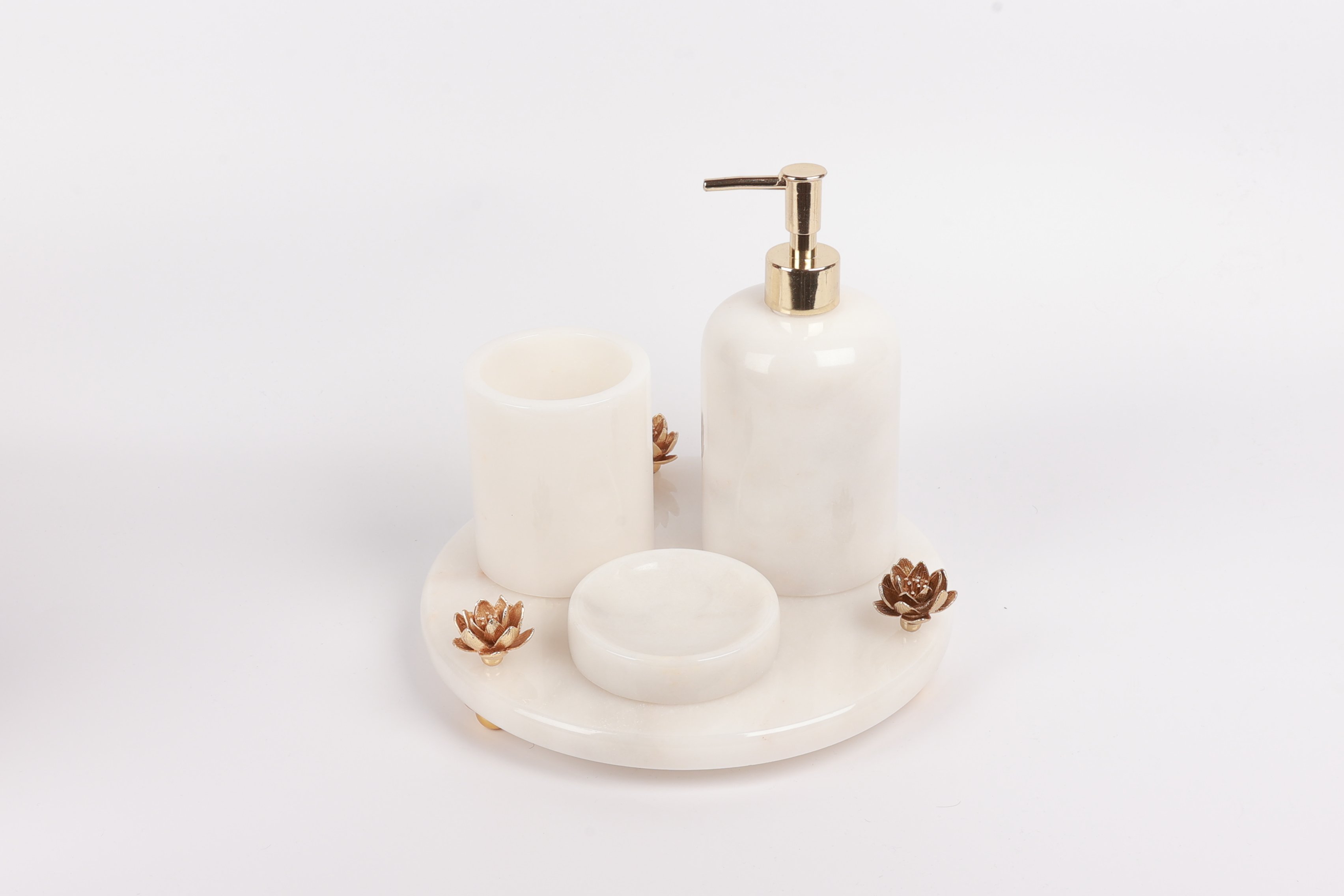 2in Lotus 4 Lü Set Beyaz-gold