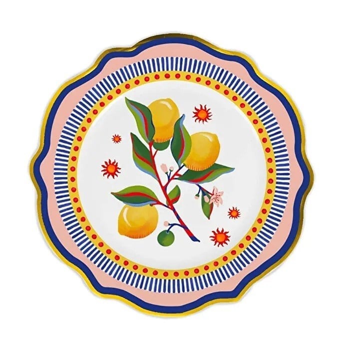 Bacı Milano Dolce Vita 6'lı Limon Servis Tabağı 27 Cm Porselen